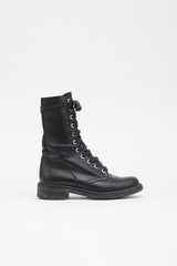Chanel Leather Combat Boot