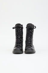 Chanel Leather Combat Boot