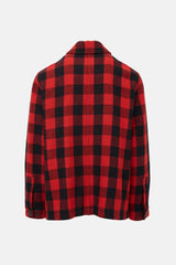 AMI Paris Wool Check Shirt Jacket