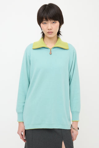 Hermès Reversible Collared Sweater