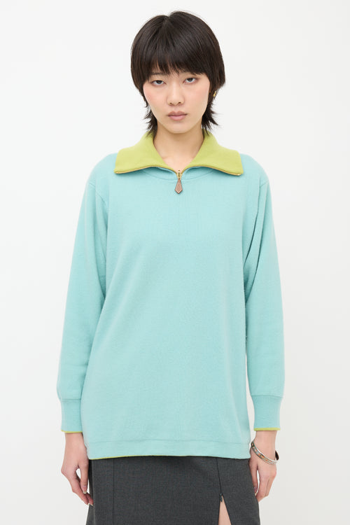 Hermès Reversible Collared Sweater