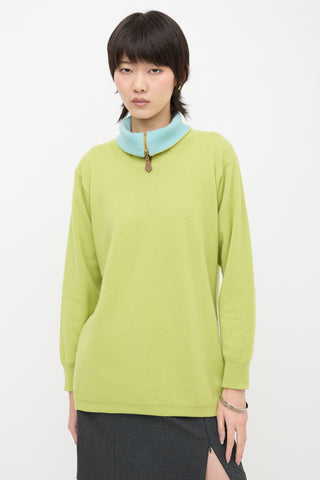 Hermès Reversible Collared Sweater