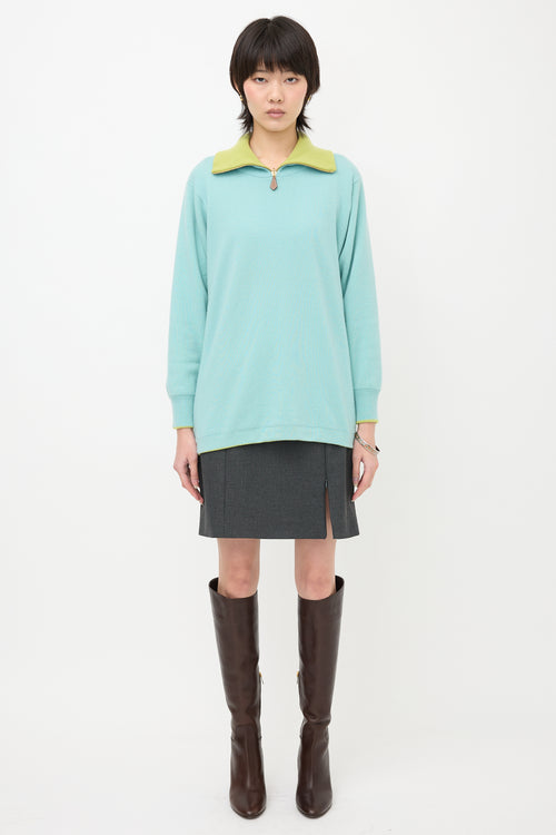 Hermès Reversible Collared Sweater