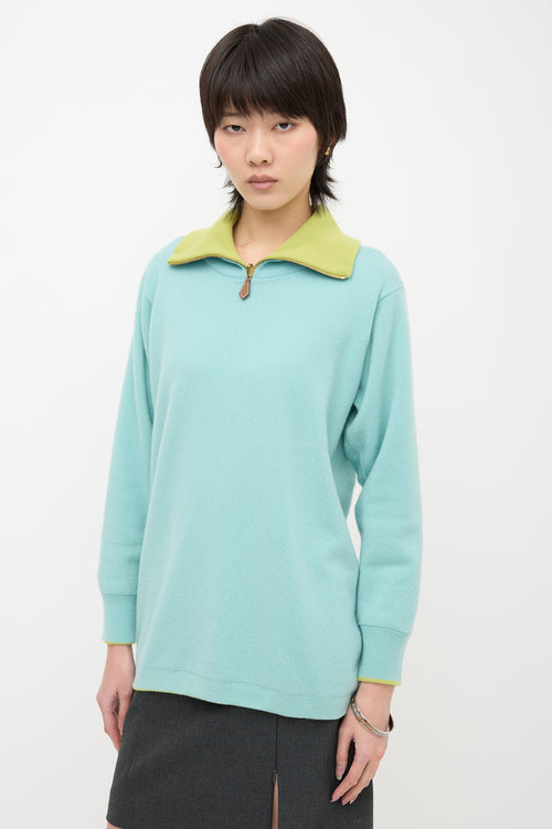 Hermès Reversible Collared Sweater
