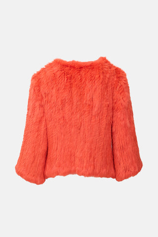 Yves Salomon Fur Woven Jacket