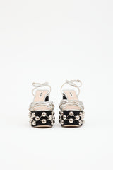 Miu Miu Suede Studded Platform  Sandal