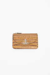 Vivienne Westwood Embossed Leather Half Moon Card Holder