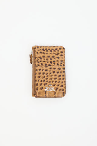 Vivienne Westwood Embossed Leather Half Moon Card Holder