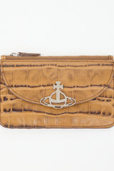 Vivienne Westwood Embossed Leather Half Moon Card Holder