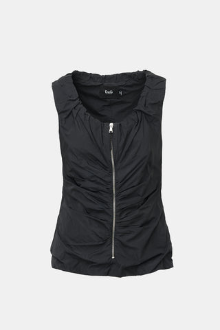 Dolce & Gabbana D&G Ruched Zip Top