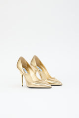 Prada Metallic Patent Pump