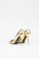 Prada Metallic Patent Pump