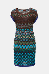 Missoni Puckered Knit Patterned Dress