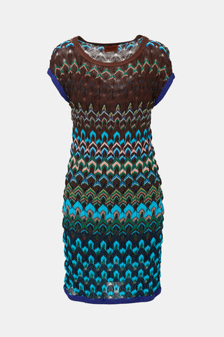 Missoni Puckered Knit Patterned Dress