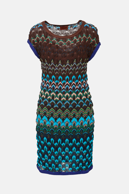 Missoni Puckered Knit Patterned Dress
