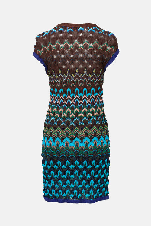 Missoni Puckered Knit Patterned Dress
