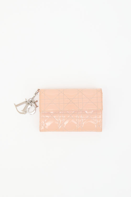 Dior 2013 Patent Cannage Trifold Wallet