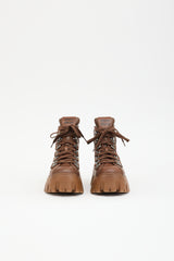 Miu Miu Leather Platform Hiking Boot