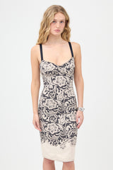 Dolce & Gabbana Crepe Trompe L'Oeil Dress