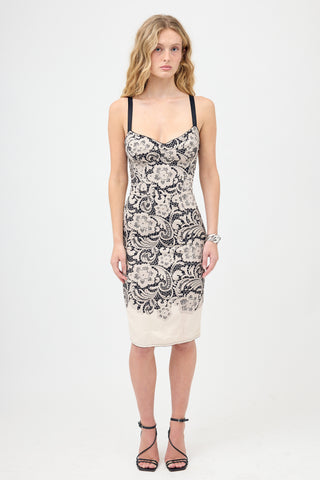 Dolce & Gabbana Crepe Trompe L'Oeil Dress