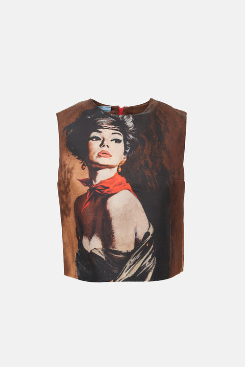 Prada FW 2017 Robert McGinnis Print Top