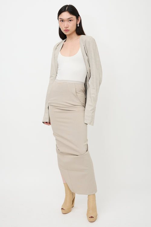 Rick Owens SS 2016 Textured Knit Skirt
