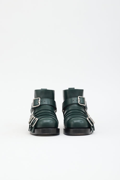 Burberry Leather Harness Ankle Boot