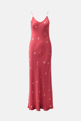 The Row Silk Printed Aca Slip Dress