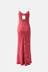 The Row Silk Printed Aca Slip Dress