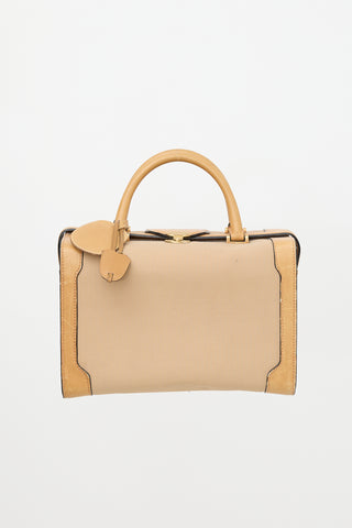 Gucci Vintage Canvas & Leather Train Bag