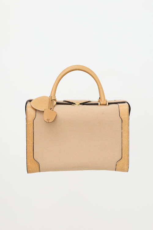 Gucci Vintage Canvas & Leather Train Bag