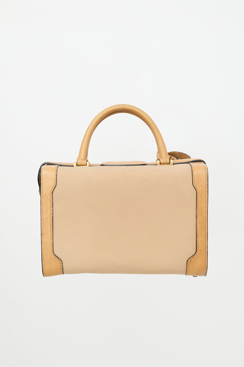 Gucci Vintage Canvas & Leather Train Bag