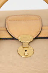 Gucci Vintage Canvas & Leather Train Bag