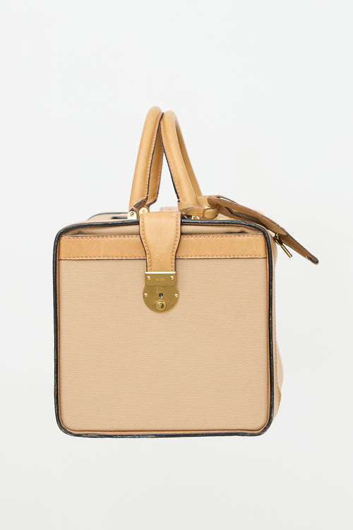 Gucci Vintage Canvas & Leather Train Bag