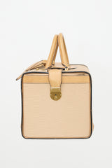 Gucci Vintage Canvas & Leather Train Bag