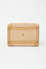Gucci Vintage Canvas & Leather Train Bag