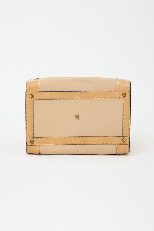 Gucci Vintage Canvas & Leather Train Bag