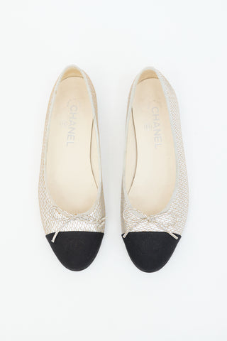 Chanel Leather CC Ballet Flat