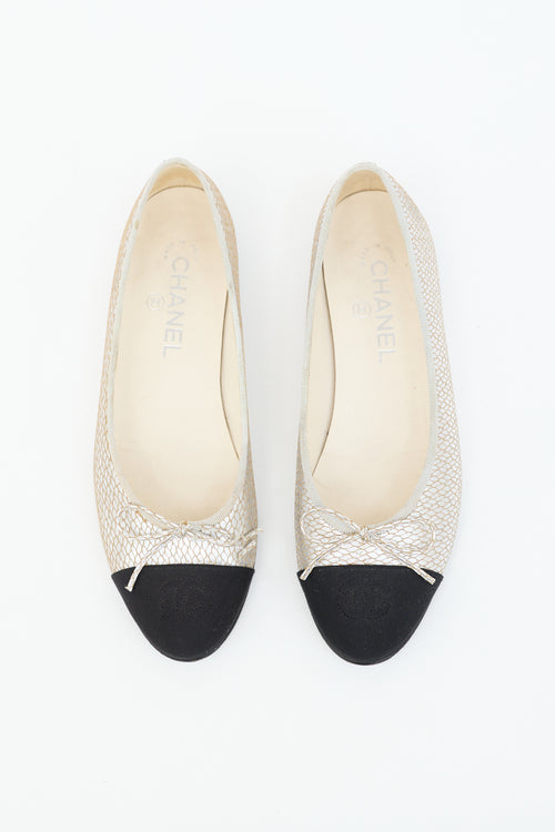 Chanel Leather CC Ballet Flat