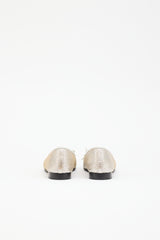Chanel Leather CC Ballet Flat
