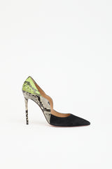 Aquazzura Embossed Leather & Suede Pump