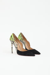Aquazzura Embossed Leather & Suede Pump