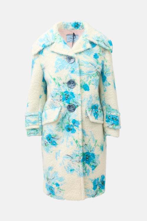Prada FW 2017 Mohair Floral Coat