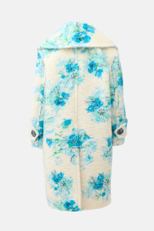 Prada FW 2017 Mohair Floral Coat