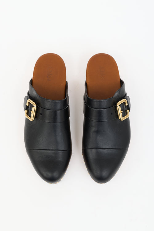 Chloé Leather Jeannette Clog Mule