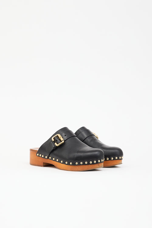 Chloé Leather Jeannette Clog Mule