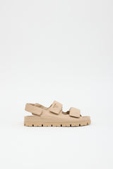 Prada Quilted Leather Monolith Sandal