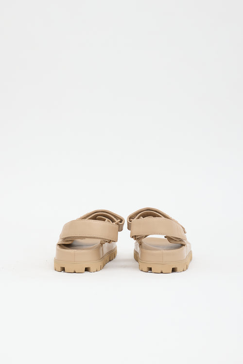Prada Quilted Leather Monolith Sandal