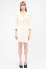 Philosophy di Alberta Ferretti Wool Ruffled Dress
