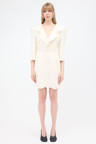 Philosophy di Alberta Ferretti Wool Ruffled Dress